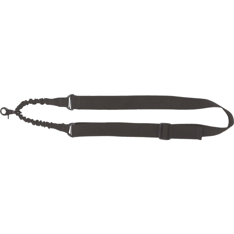 Tac Six 8910 Citadel Single Point Sling Black Webbing Bungee Style with QD Swivel  Scissor Attachment Hook 1.50 W x 4254 L for R