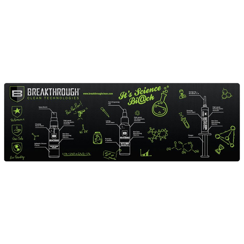 Breakthrough Clean BTRGMR Cleaning Mat Rifle Polyester Top wNeoprene Rubber Backing 12 x 36