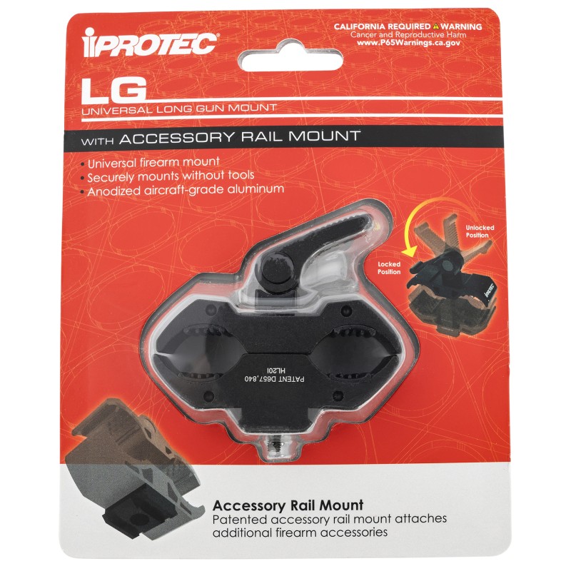 iProtec 6108 Universal Long Gun Mount  Black Anodized