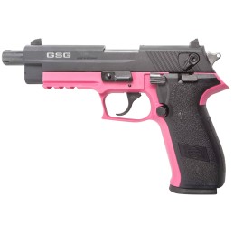 GSG GERG2210TFFP FireFly  22 LR 101 4.90 Black SteelThreaded Barrel  Serrated Slide Pink Zinc Alloy wBeavertail Frame Black Poly