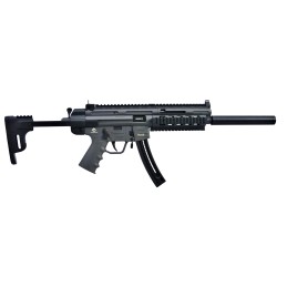 GSG GSGGERGGSG1622S GSG16 Carbine Full Size 22 LR 101 16.25 Black Smoke Polymer Receiver Black Collapsible wStorage Compartment 