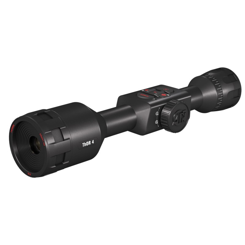 ATN TIWST4641A Thor 4 640 Thermal Rifle Scope Black Anodized 110x Multi Reticle 640x480 Resolution Features Rangefinder