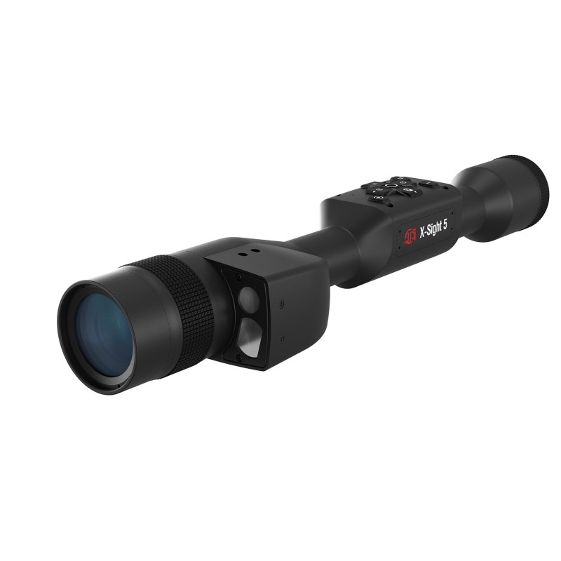 ATN DGWSXS3155LRF XSight 5 LRF Night Vision Rifle Scope Black Anodized 315x 30mm Tube Gen 5 Smart Mil Dot Reticle