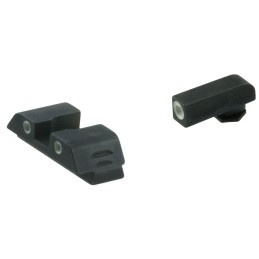 AmeriGlo GL5113 Classic Tritium Sight Set for Glock  Black  Green Tritium White Outline Front and Rear