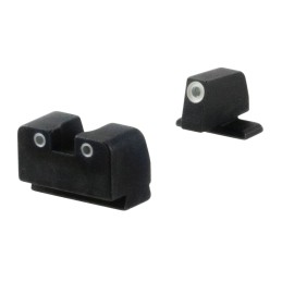 AmeriGlo XD181 Optic Compatible Sight Set for Springfield Armory XD  Black  Tall Green Tritium with White Outline Front Sight Ta