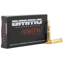 Ammo Inc 300B220TMCSTLA20 stelTH  300 Blackout 220 gr Total Metal Jacket 20 Per Box 10 Case