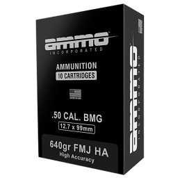 Ammo Inc 50BMG640HAA10 Signature  50 Cal 640 gr Full Metal Jacket 10 Per Box 5 Case