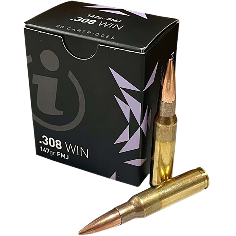 Ammo Inc IGMAN30820 Igman  308 Win 147 gr Full Metal Jacket 20 Per Box 50 Case