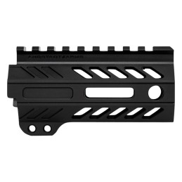 Angstadt Arms AA004HGMLT Ultra Light Handguard  made of Aluminum with Black Anodized Finish MLOK Style Picatinny Rail  4 OAL for