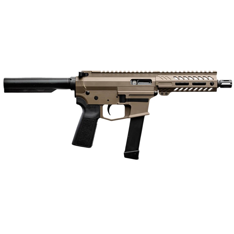 Angstadt Arms AAUDP09PF6 UDP9  9mm Luger 151 6 Black Melonite Threaded Barrel 5.50 Free Float MLOK Handguards Flat Dark Earth Ce