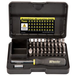 Wheeler 954621 Professional Gunsmithing Screwdriver Set Black Steel Universal 43 Pieces