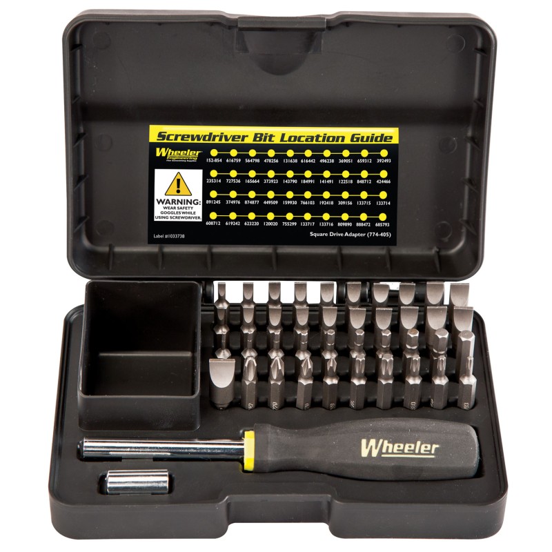 Wheeler 954621 Professional Gunsmithing Screwdriver Set Black Steel Universal 43 Pieces