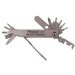 Wheeler 1078948 Delta Series Compact MultiTool Silver Folding Stainless Steel AR Platform