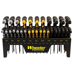 Wheeler 1081957 SAEMetric Hex  Torx PHandle Set Black Rubber Handle 30 Pieces