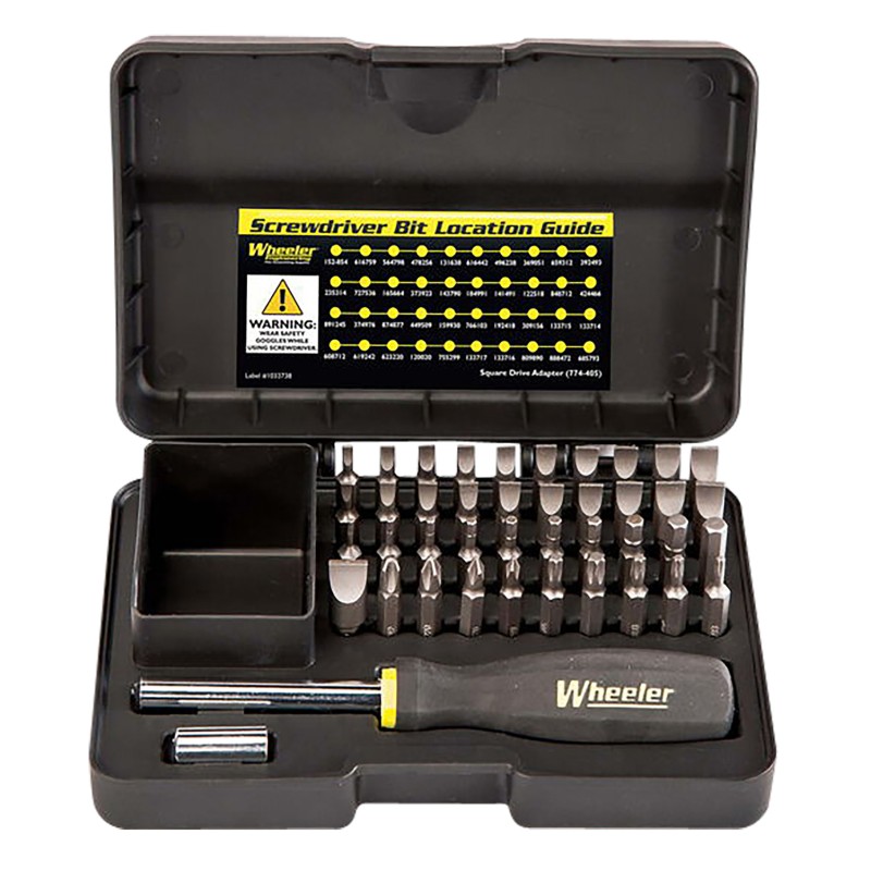 Wheeler 4001006 Gunsmithing Screwdriver Set Black 43 Pieces