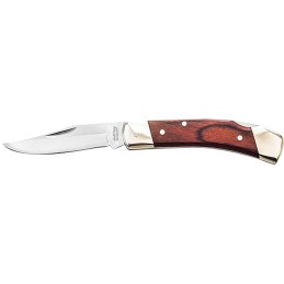 Uncle Henry LB5CP LB5 Smokey II Folding Clip Point Plain Stainless Steel Blade 3.70 Wood Handle Includes Sheath