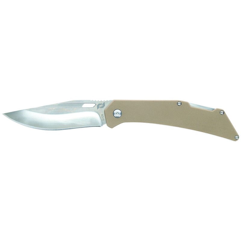 Schrade 1159301 Slingshot Lockback Folder 4 Recurve Clip PointSatin AUS10 Blade 5 G10 Handle