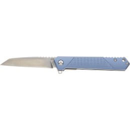 Schrade 1159320 Inert  Folding Wharncliffe Part Serrated Satin AUS10A SS Blade Blue