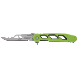 Schrade 1197646 Isolate Enrage 8 3 Scalpel Plain Satin 420A Steel Blade Green NonSlip Carbon Fiber Handle Includes Blade Removal