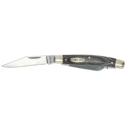 Old Timer 1149100 Heritage Series Middleman 340T 2 2.40 1.70 Folding ClipSheepsfootPen D2 Steel Blade 3.70 Black Wood Laminate H