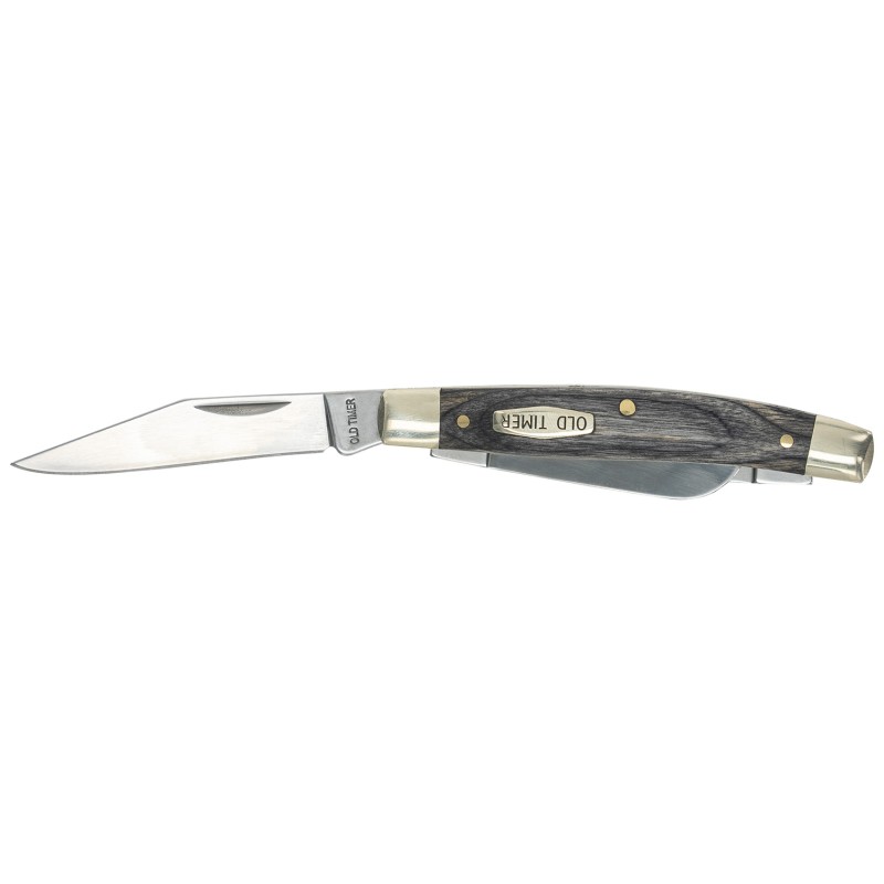 Old Timer 1149100 Heritage Series Middleman 340T 2 2.40 1.70 Folding ClipSheepsfootPen D2 Steel Blade 3.70 Black Wood Laminate H