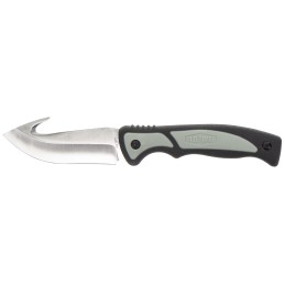 Old Timer 1137138 Trail Boss  3.70 Fixed Gut Hook Plain Stainless Steel Blade TPE Handle Includes Sheath