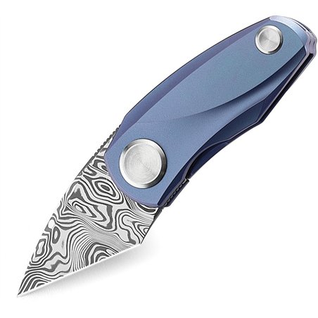 Tulip Framelock Damasteel Blu