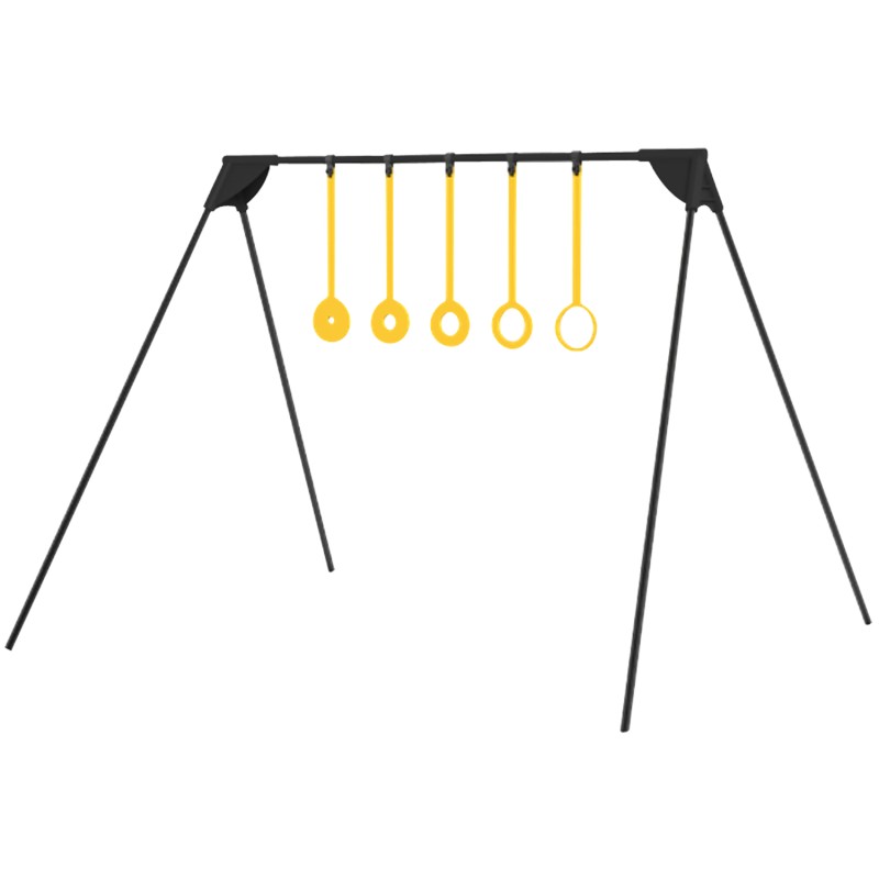 Caldwell 4002309 Ring Challenge Rimfire KYL BlackYellow AR500 Steel Standing Includes 5 Rings