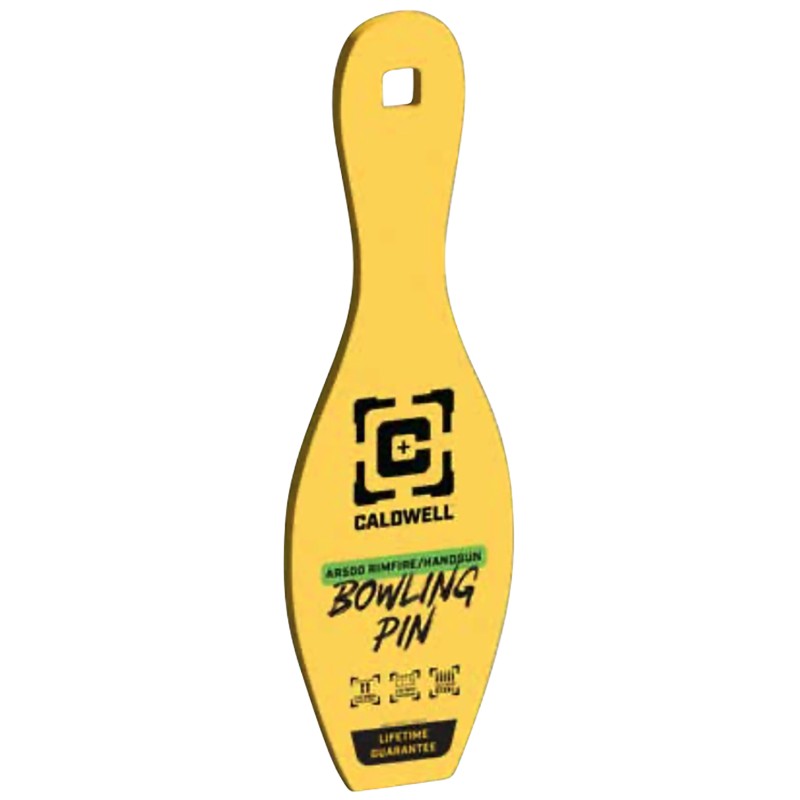 Caldwell 4002312   RimfireHandgun Yellow AR500 Steel Bowling Pin 14 Thick