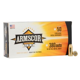 Armscor FAC3802N USA  380 ACP 95 gr Full Metal Jacket 50 Per Box 20 Case