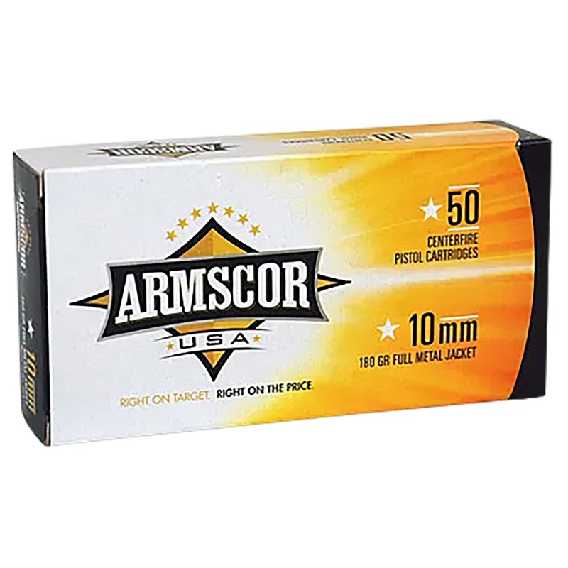 Armscor FAC102N USA  10mm Auto 180 gr Full Metal Jacket 50 Per Box 20 Case