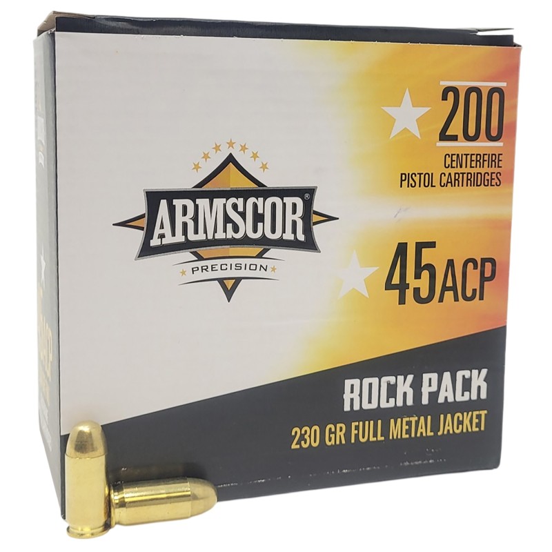 Armscor 50093   45 ACP 230 gr Full Metal Jacket 200 Per Box 4 Case