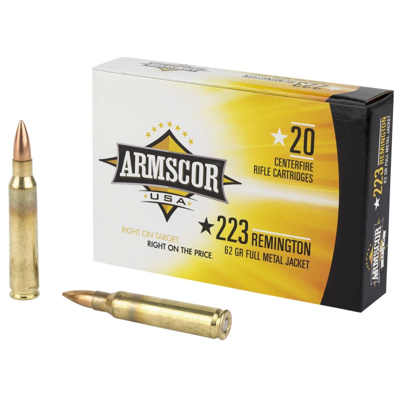 Armscor FAC2238N USA  223 Rem 62 gr Full Metal Jacket 20 Per Box 50 Case