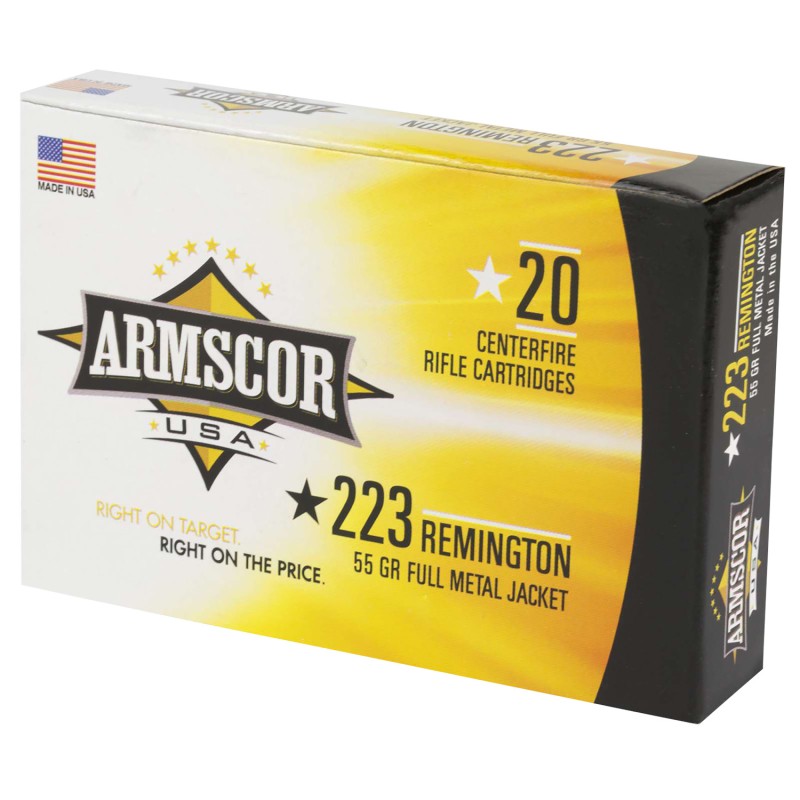 Armscor FAC2231N USA  223 Rem 55 gr Full Metal Jacket 20 Per Box 50 Case