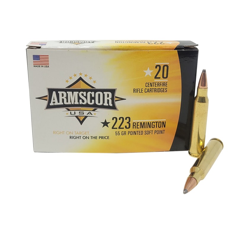 Armscor AC2232N USA  223 Rem 55 gr Pointed Soft Point 20 Per Box 50 Case