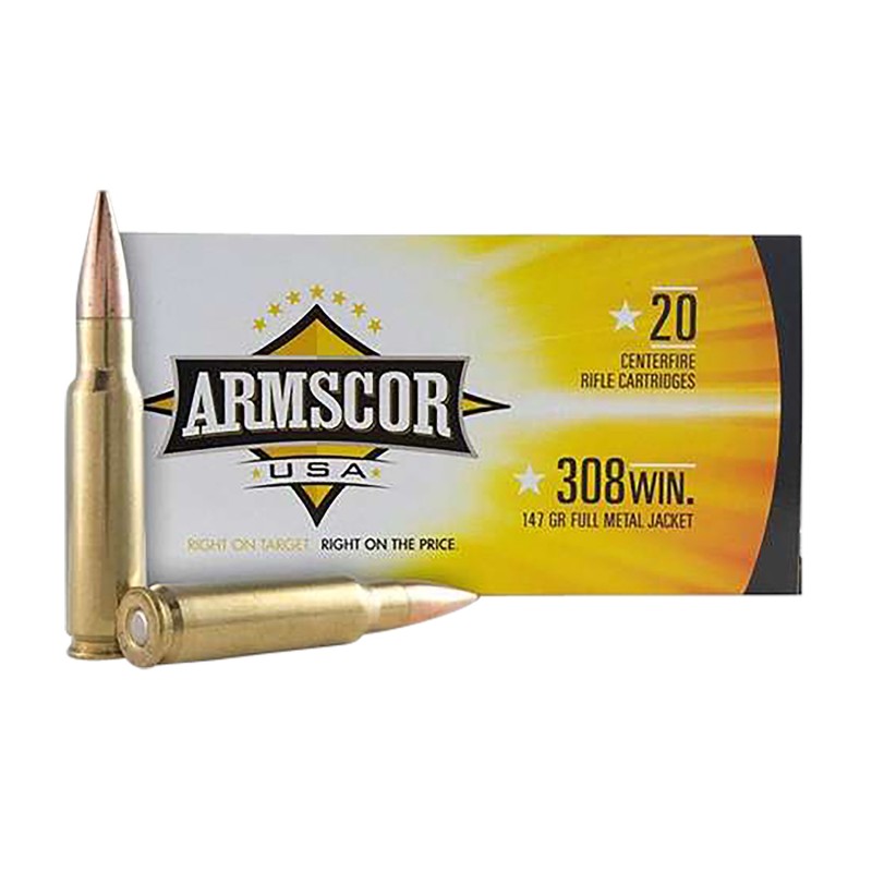 Armscor FAC3081N USA  308 Win 147 gr Full Metal Jacket 20 Per Box 10 Case