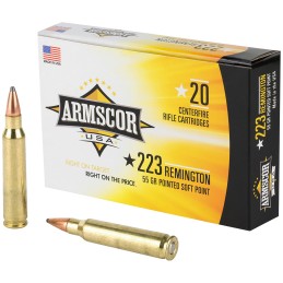 Armscor AC2235N USA  223 Rem 55 gr Hornady VMax 20 Per Box 50 Case