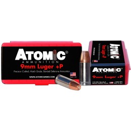 Atomic Ammunition 00454 Pistol Precision Craft 9mm Luger P 124 gr Bonded Match Hollow Point 20 Per Box 10 Case