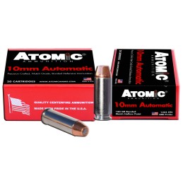 Atomic Ammunition 00457 Pistol Precision Craft 10mm Auto 180 gr Bonded Match Hollow Point 20 Per Box 10 Case