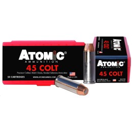 Atomic Ammunition 00444 Pistol Precision Craft 45 Colt 250 gr Bonded Match Hollow Point 50 Per Box 10 Case