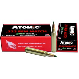 Atomic Ammunition 00459 Rifle Match 223 Rem 77 gr Tipped MatchKing 20 Per Box 10 Case