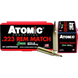 Atomic Ammunition 00452 Rifle Match 223 Rem 77 gr Tipped MatchKing 50 Per Box 10 Case