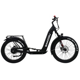 Bakcou Ebikes SGZYMB Grizzly Electric Scooter Matte Black Bafang 1000W RearHub Motor 25 mph Speed