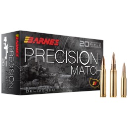 Barnes Bullets 30831 Precision Match  6.5 Grendel 120 gr Open Tip Match Boat Tail 20 Per Box 10 Case