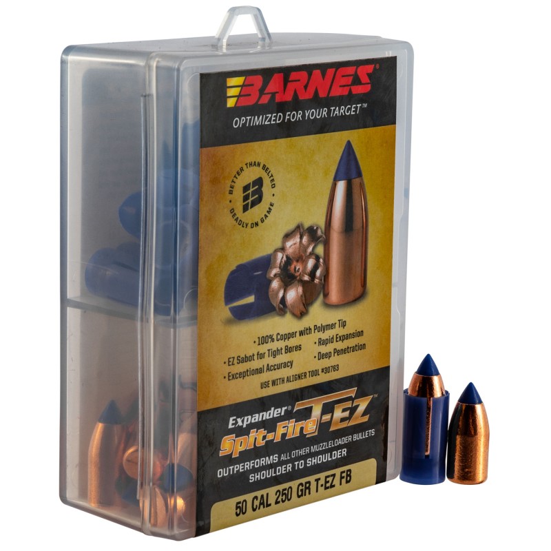 Barnes Bullets 30601 SpitFire TEZ Muzzleloader 50 Cal Spit Fire TEZ FB 250 gr 24rd Box