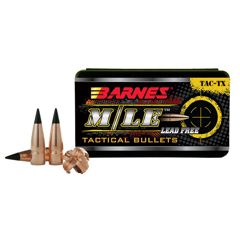 Barnes Bullets 30320 TACTX MLE 300 Blackout .308 120 gr TAC TX Flat Base 50 Per Box