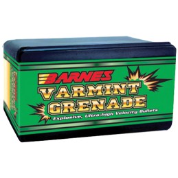 Barnes Bullets 30170 Varmint Grenade Ultra High Velocity 22 Hornet .224 30 gr Flat Base Hollow Point 100 Per Box