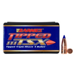 Barnes Bullets 30459 Tipped TSX  35 Cal .358 180 gr TTSX Flat Base 50 Per Box