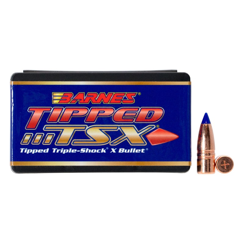 Barnes Bullets 30459 Tipped TSX  35 Cal .358 180 gr TTSX Flat Base 50 Per Box