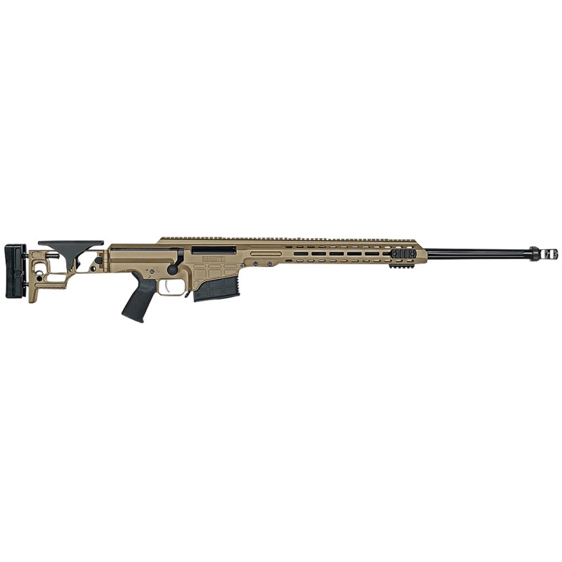 Barrett 18479 MRAD  338 Lapua Mag 26 101 Flat Dark Earth Cerakote Flat Dark Earth Folding with Adjustable LOP Stock Black Polyme